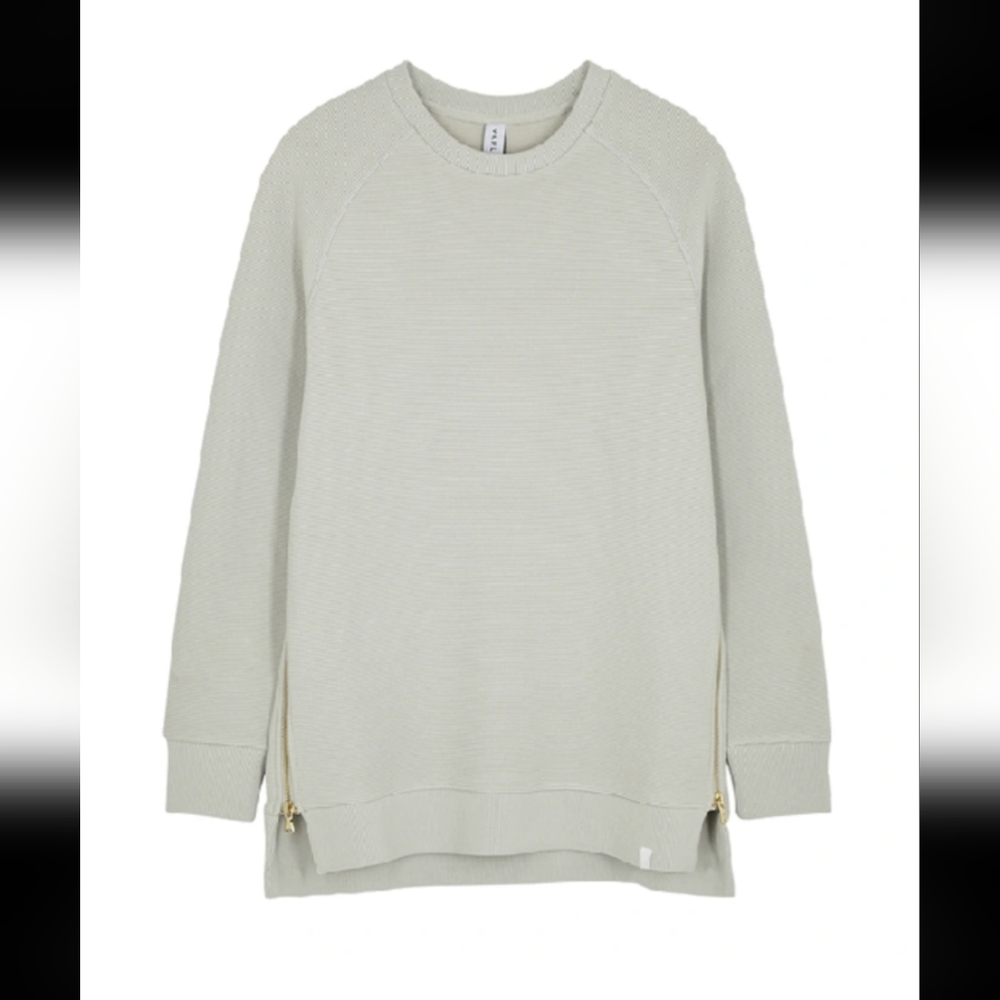 Varley Manning Ribbed Sweatshirt Light Gray XS Extra Small